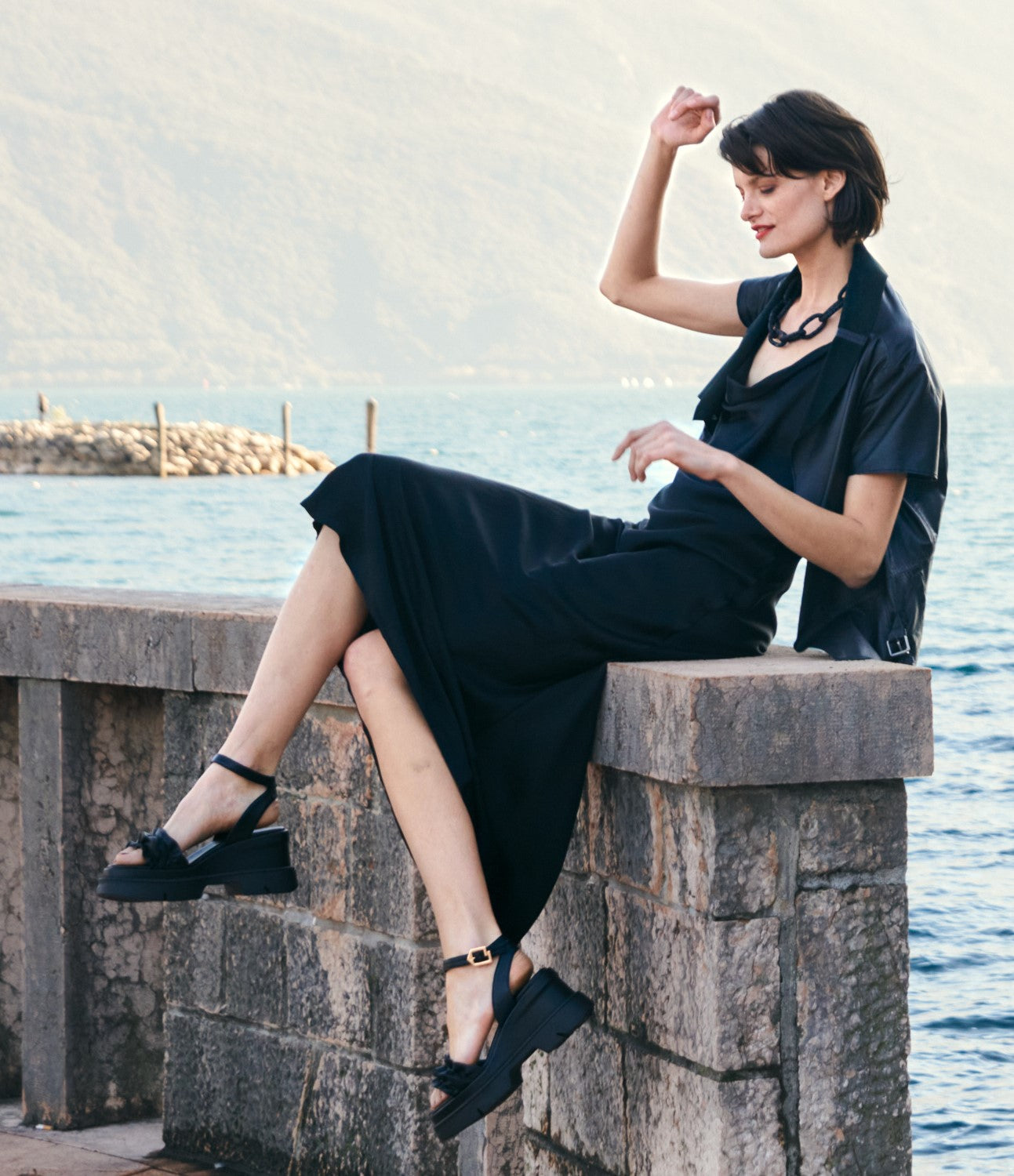 Trish Black Wedges - BAGATT