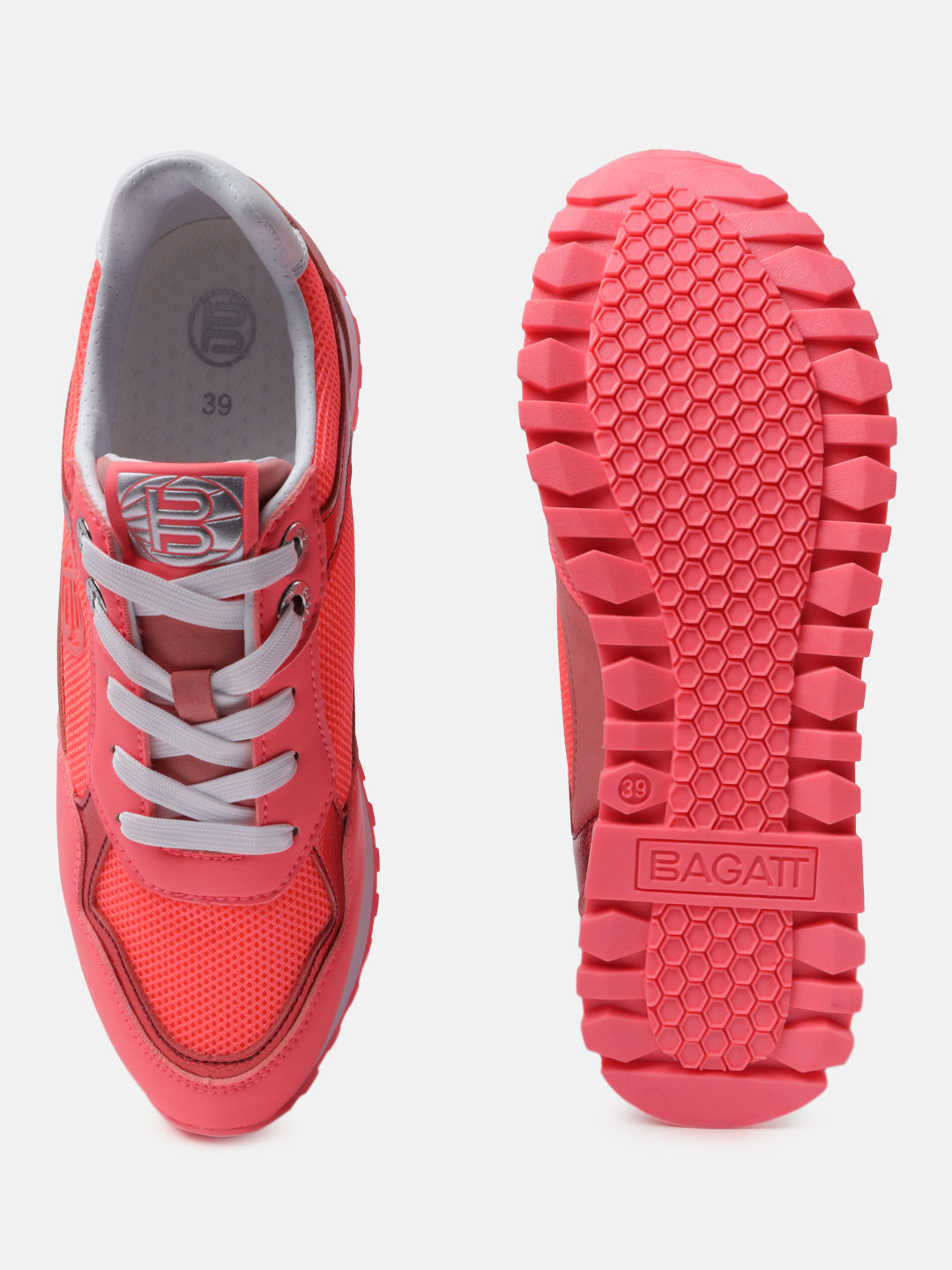 BAGATT Siena Light Red Mid Top Sneakers