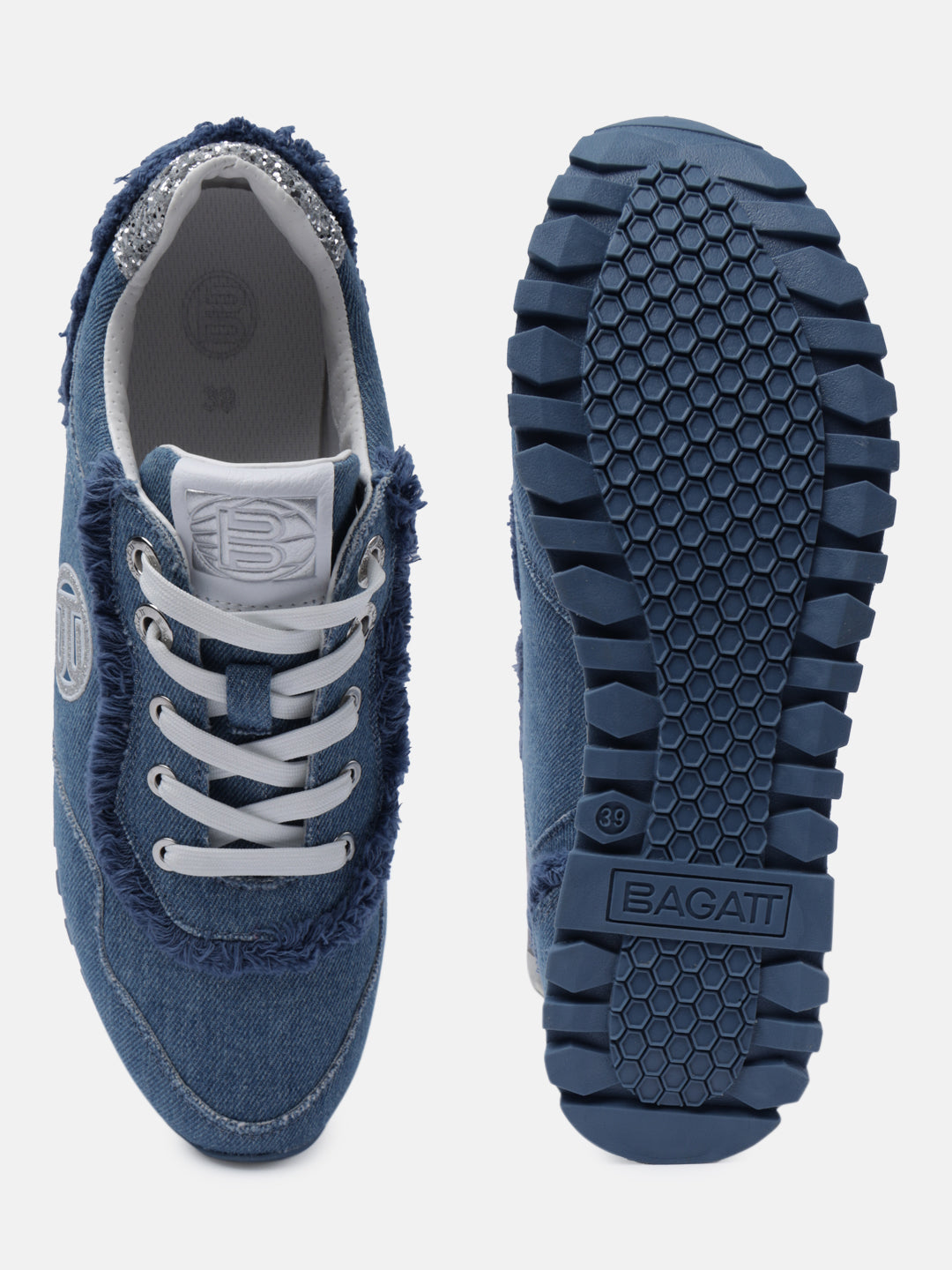 BAGATT Siena Blue Mid Top Sneakers