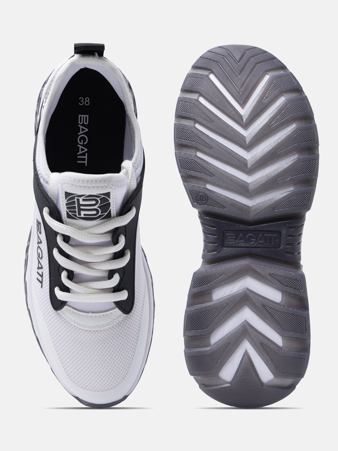 BAGATT Chi White Mid Top Sneakers