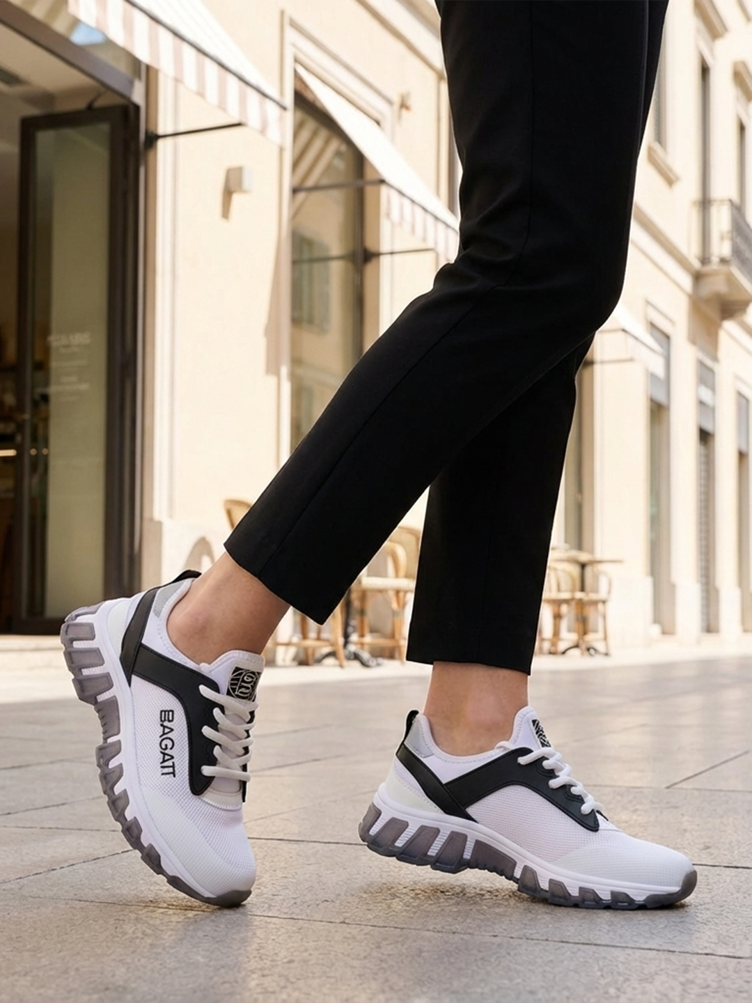 BAGATT Chi White Mid Top Sneakers