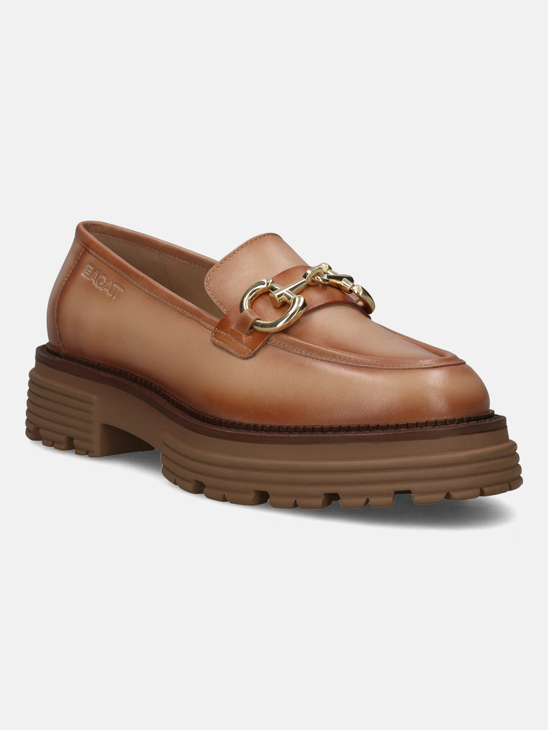 BAGATT Enna Mid-Brown Premium Leather Loafers Slip-Ons