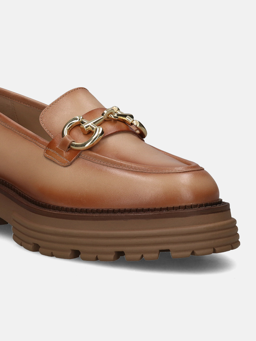 BAGATT Enna Mid-Brown Premium Leather Loafers Slip-Ons