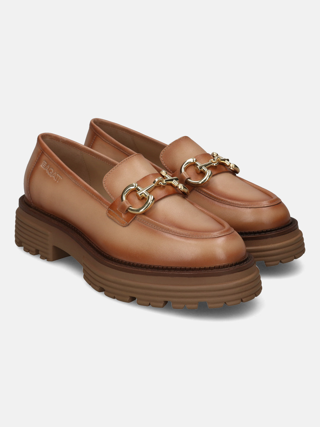 BAGATT Enna Mid-Brown Premium Leather Loafers Slip-Ons
