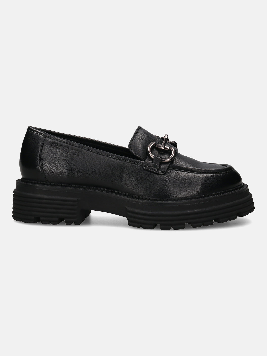 BAGATT Enna Black Premium Leather Loafers Slip-Ons