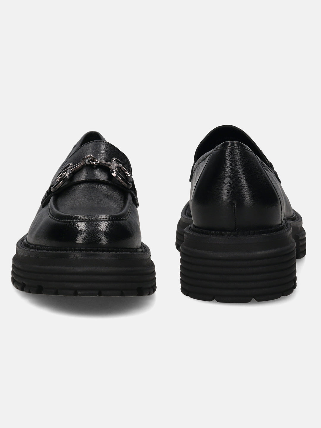 BAGATT Enna Black Premium Leather Loafers Slip-Ons