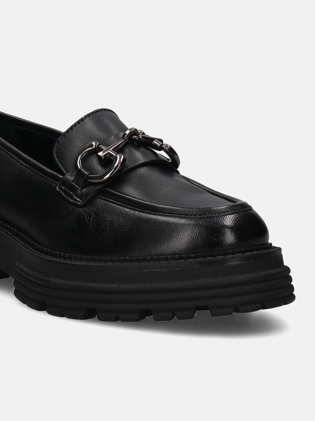 BAGATT Enna Black Premium Leather Loafers Slip-Ons