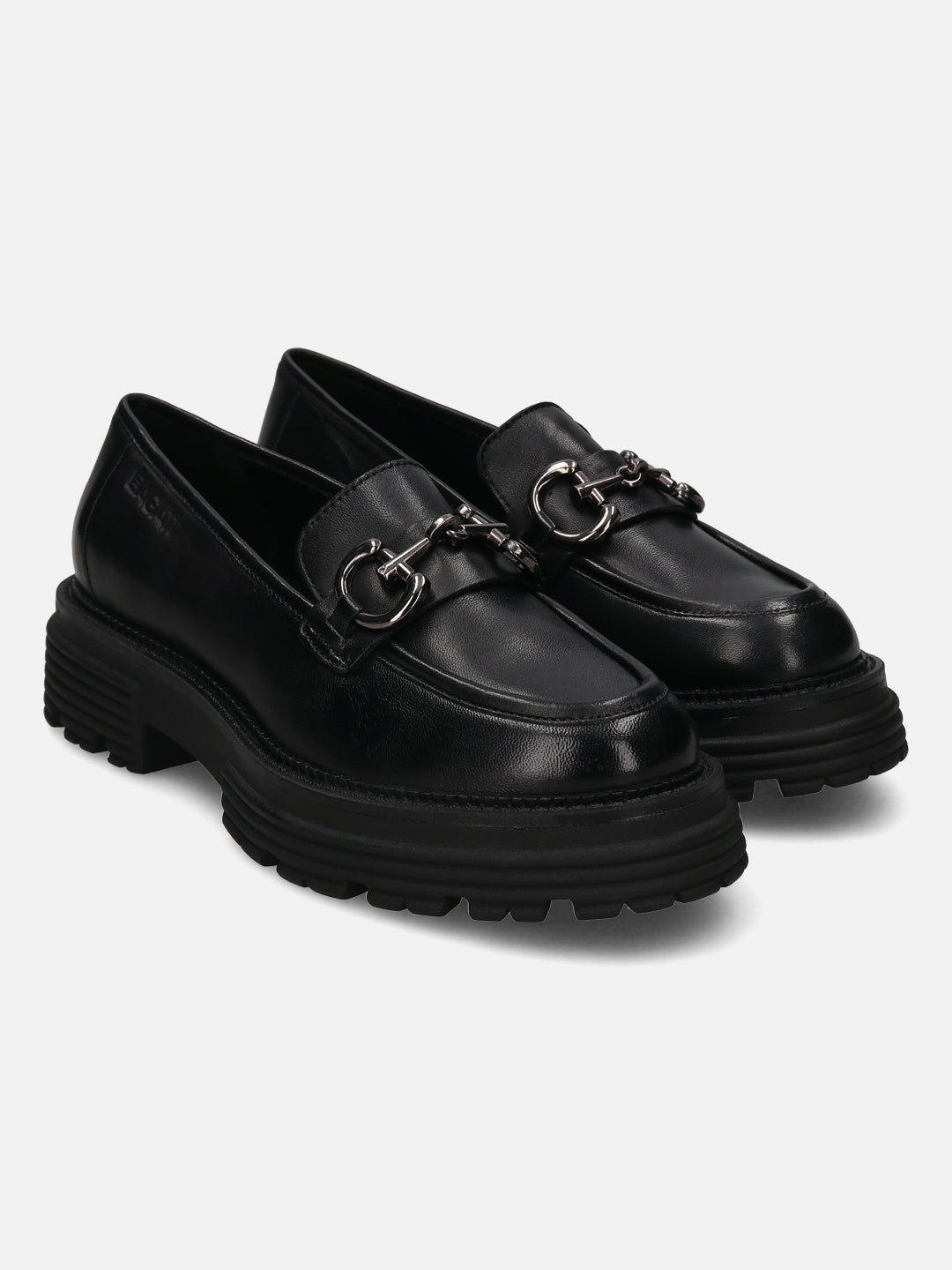 BAGATT Enna Black Premium Leather Loafers Slip-Ons