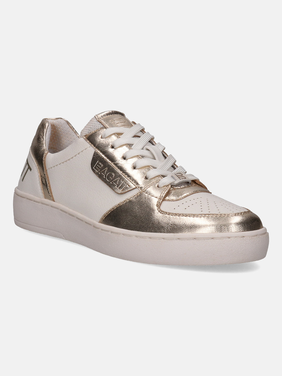 BAGATT Ferly Gold Premium Leather Mid Top Sneakers