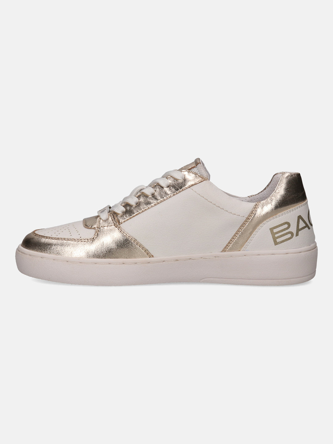 BAGATT Ferly Gold Premium Leather Mid Top Sneakers