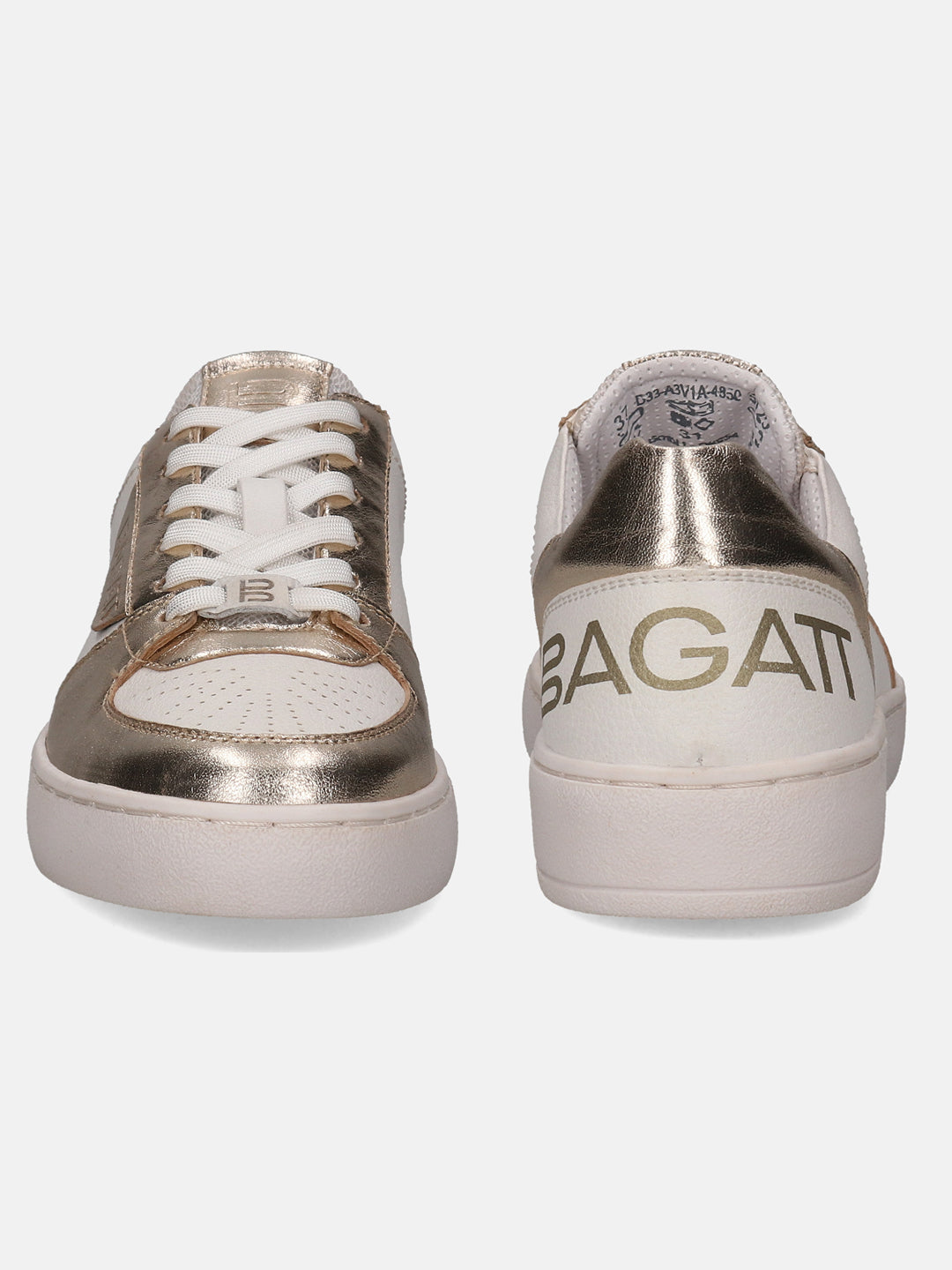 BAGATT Ferly Gold Premium Leather Mid Top Sneakers