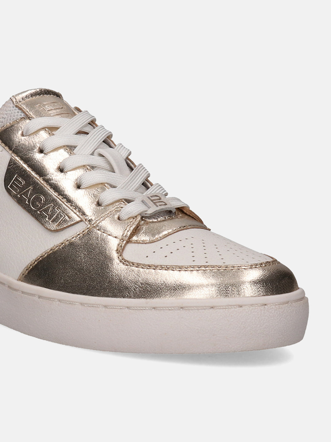 BAGATT Ferly Gold Premium Leather Mid Top Sneakers