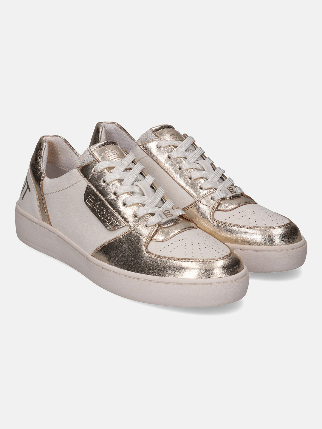 BAGATT Ferly Gold Premium Leather Mid Top Sneakers