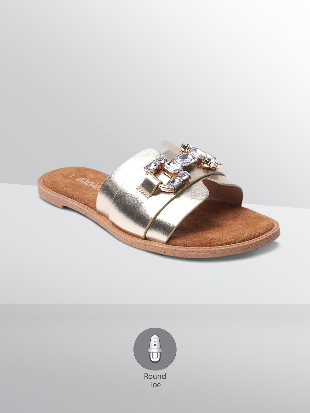 BAGATT Goldy Gold Flat sandals