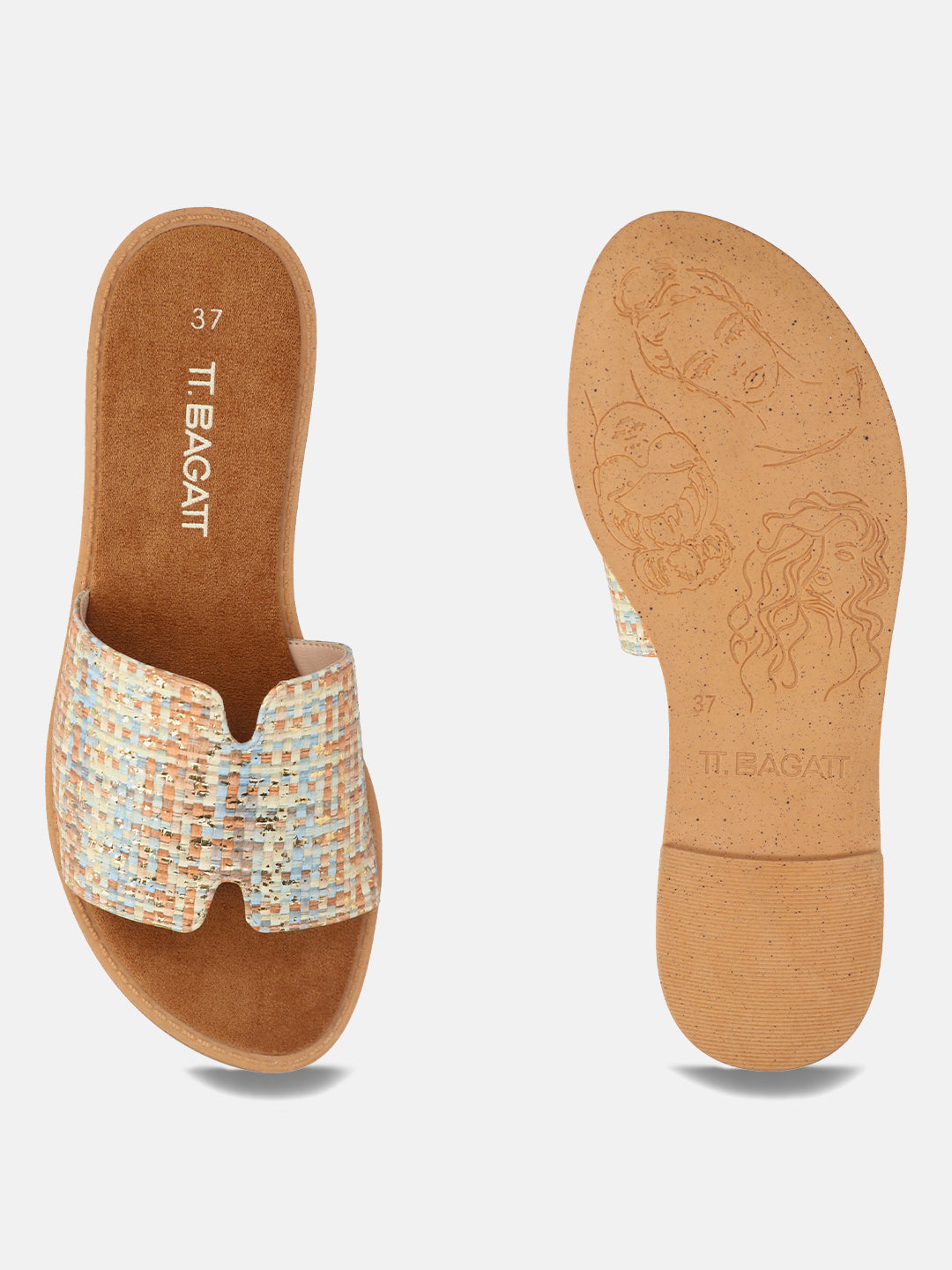 TT.BAGATT Goa Light Blue Flat Sandals