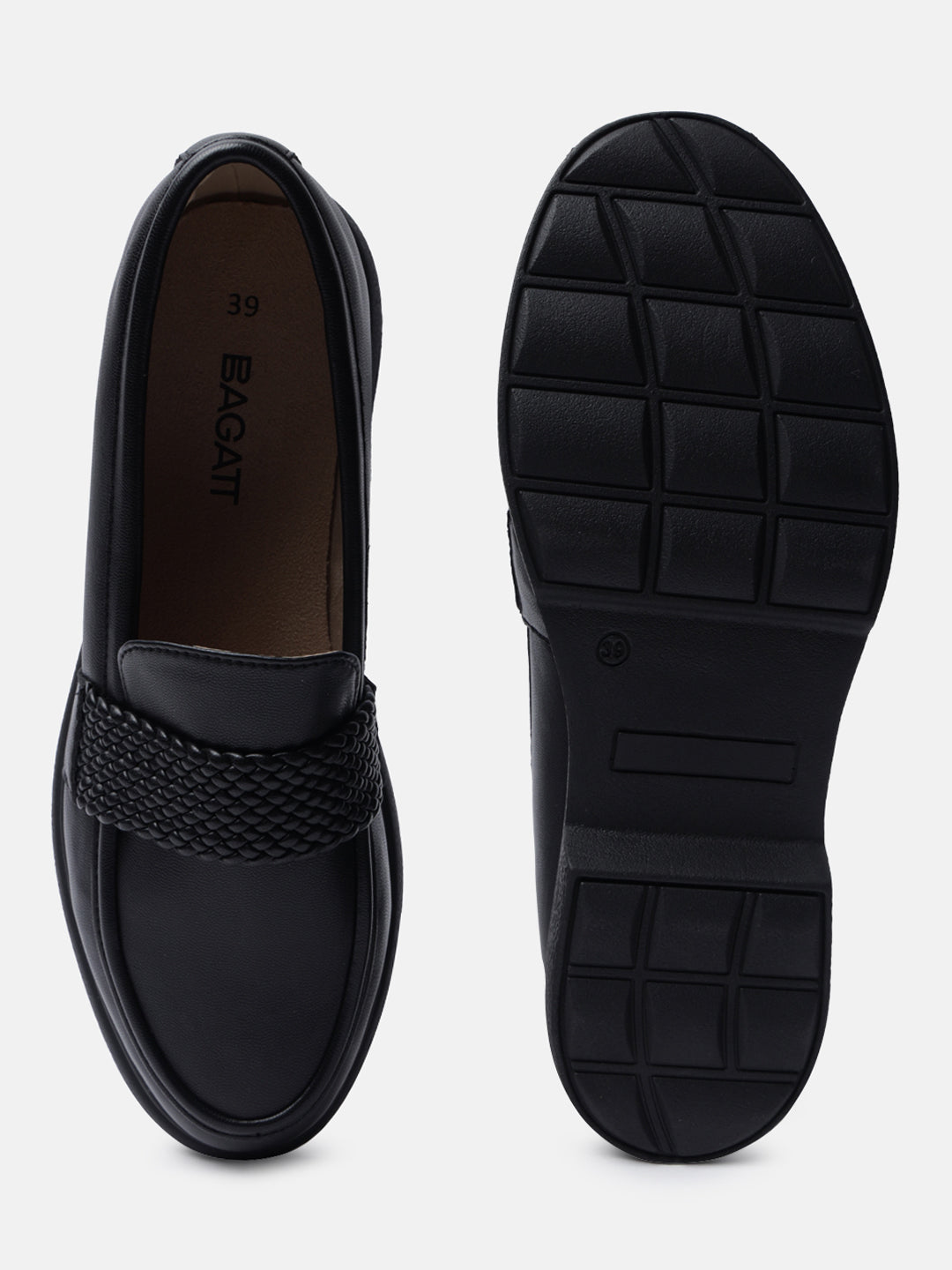 BAGATT Genelle Black Casuals Slip-Ons