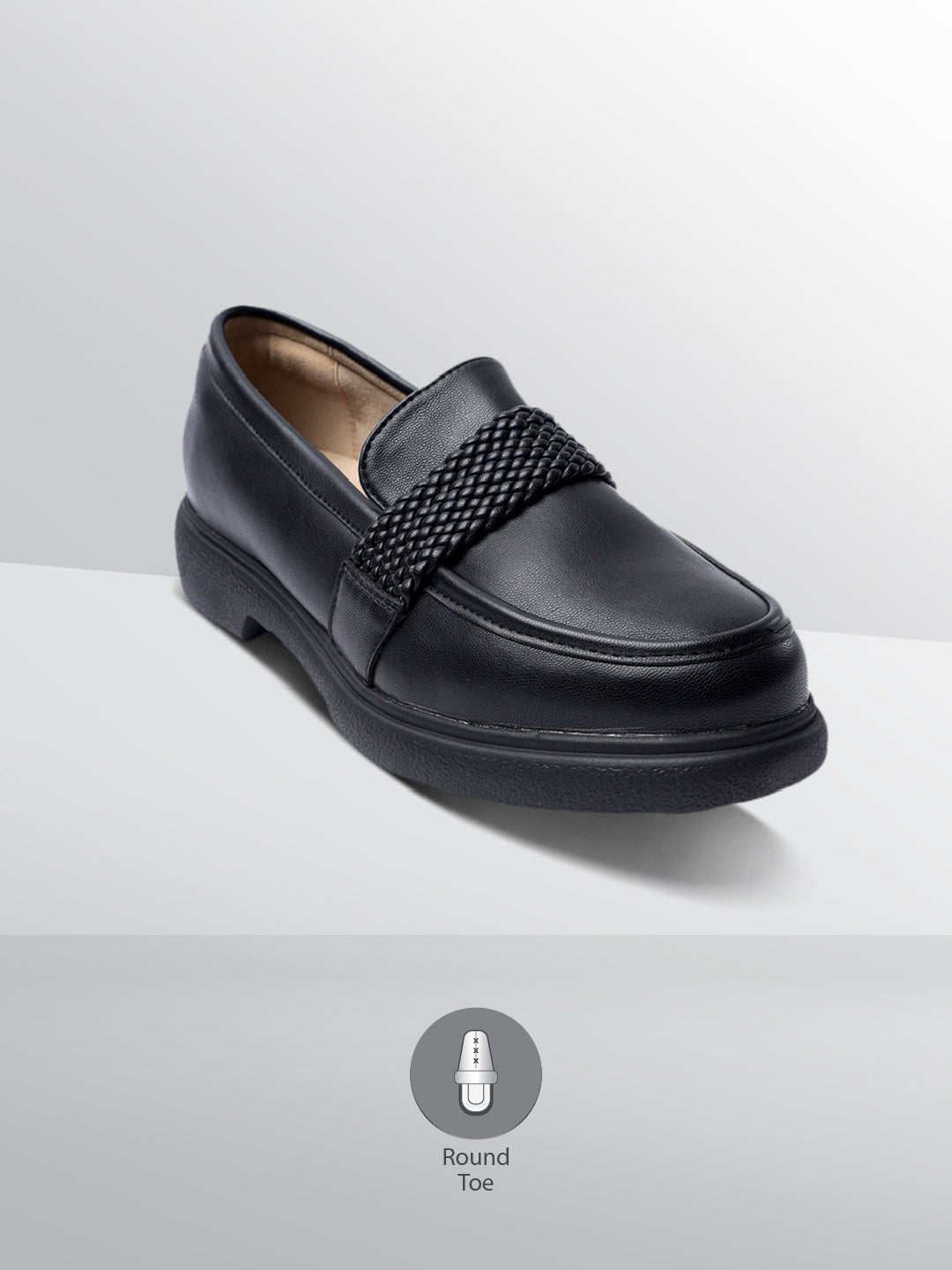 BAGATT Genelle Black Casuals Slip-Ons