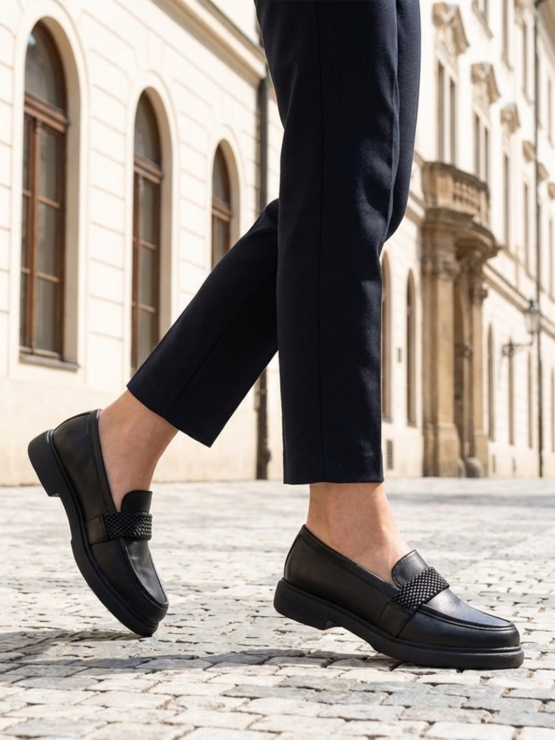 BAGATT Genelle Black Casuals Slip-Ons