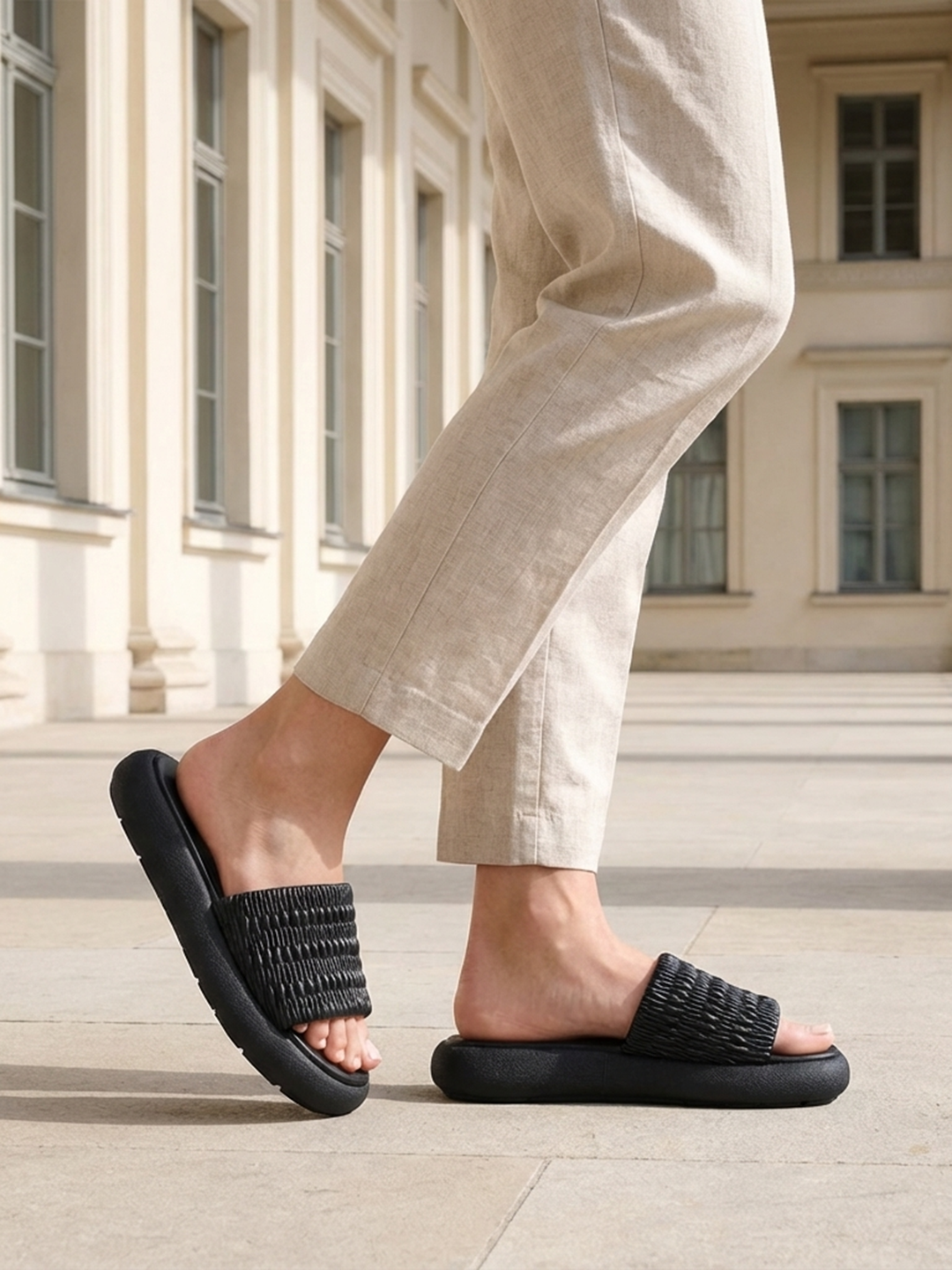 BAGATT Jasmina Black Flatform sandals