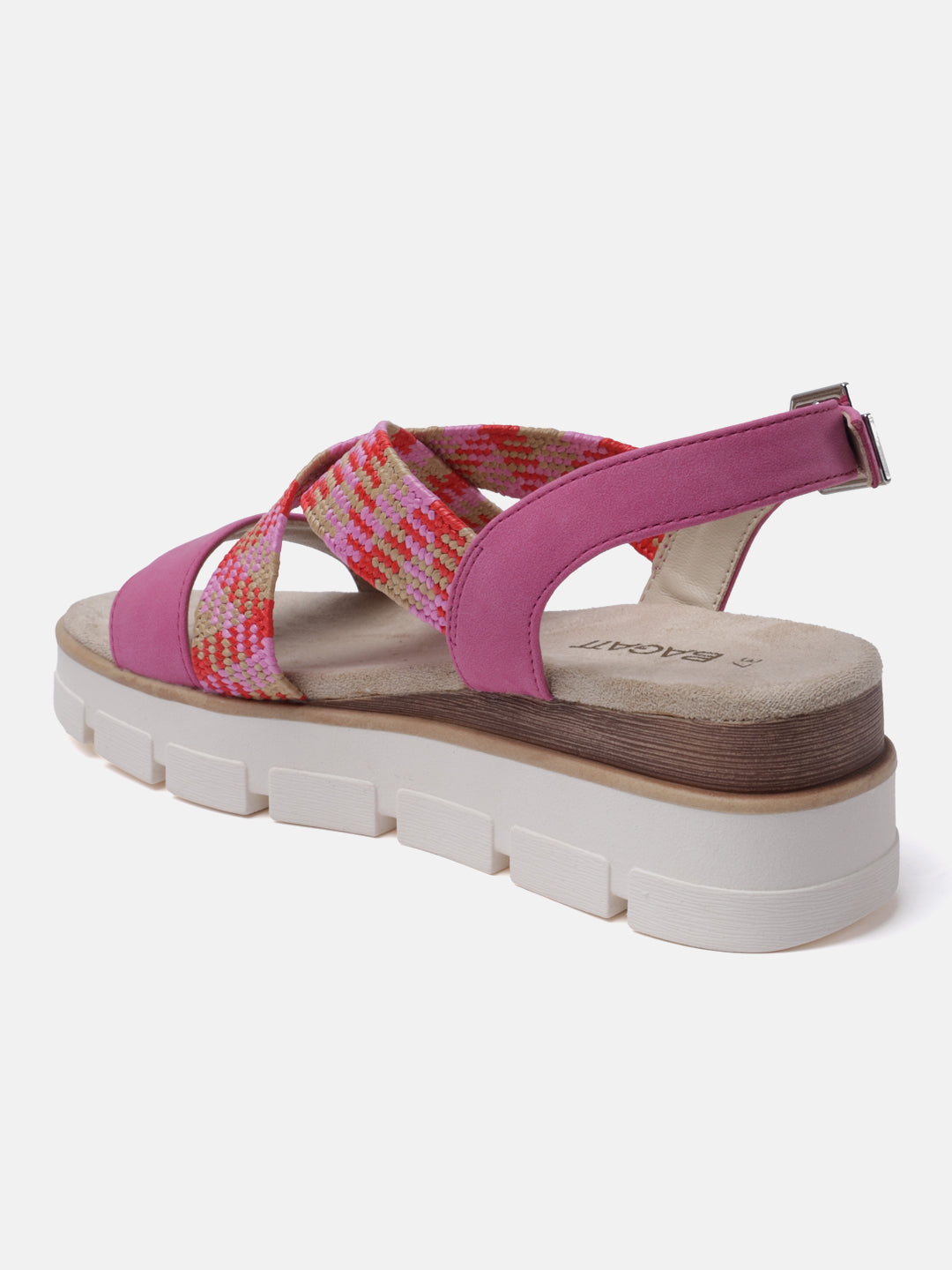 BAGATT Mariella Pink Back Strap Flatform sandals