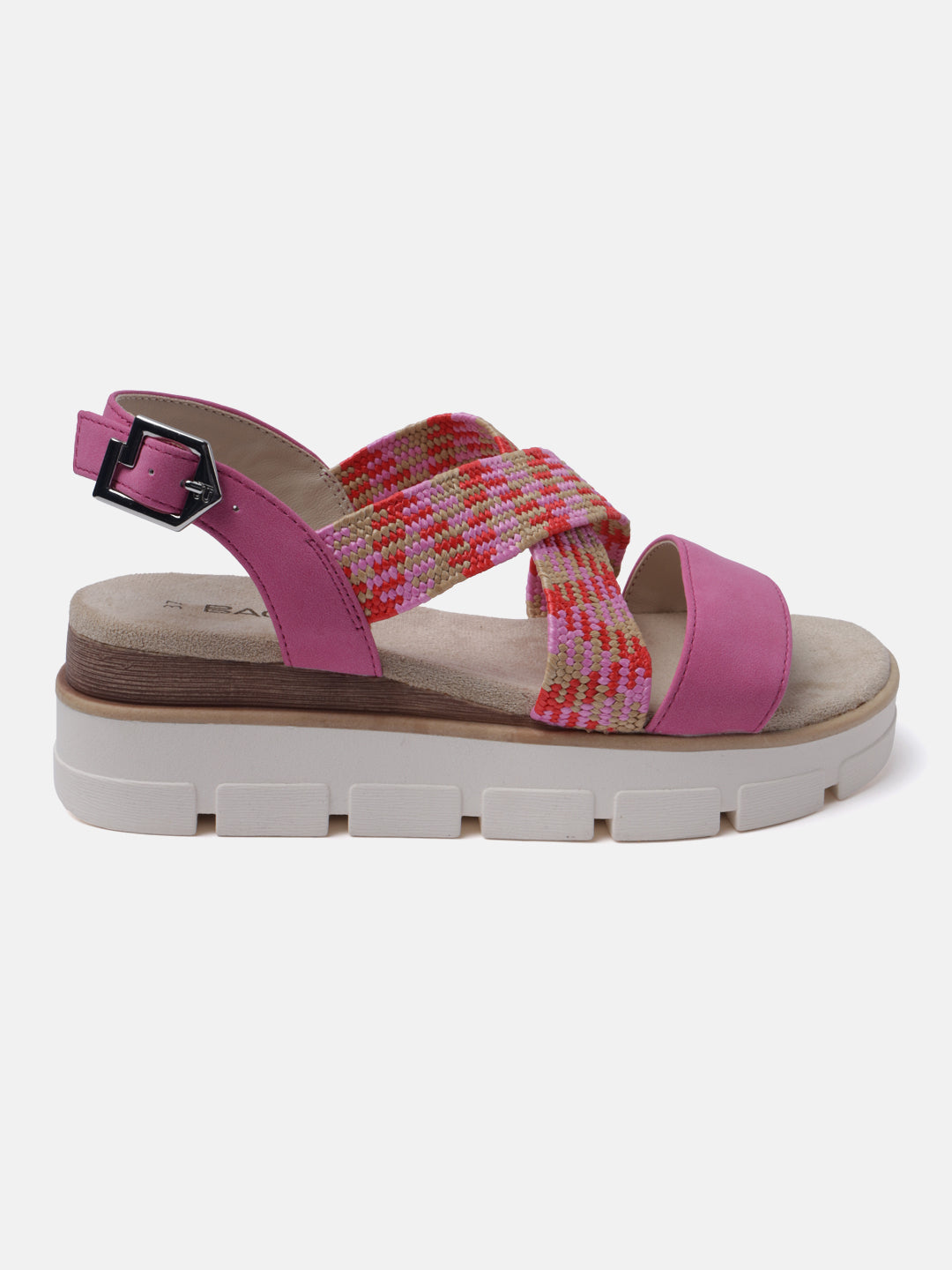 BAGATT Mariella Pink Back Strap Flatform sandals