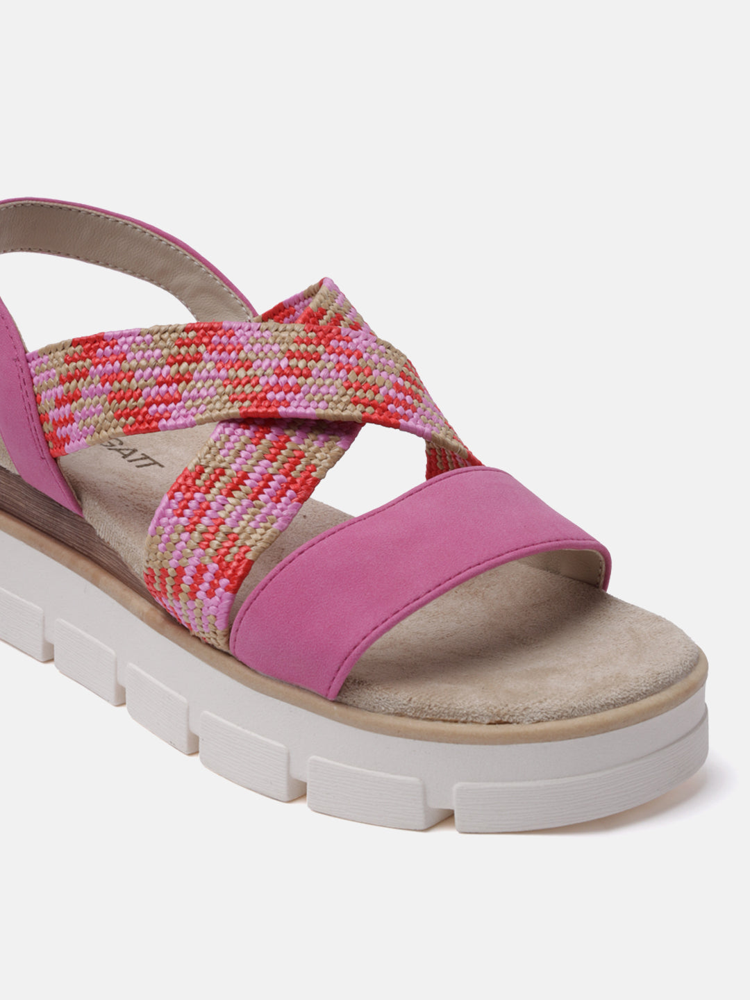 BAGATT Mariella Pink Back Strap Flatform sandals
