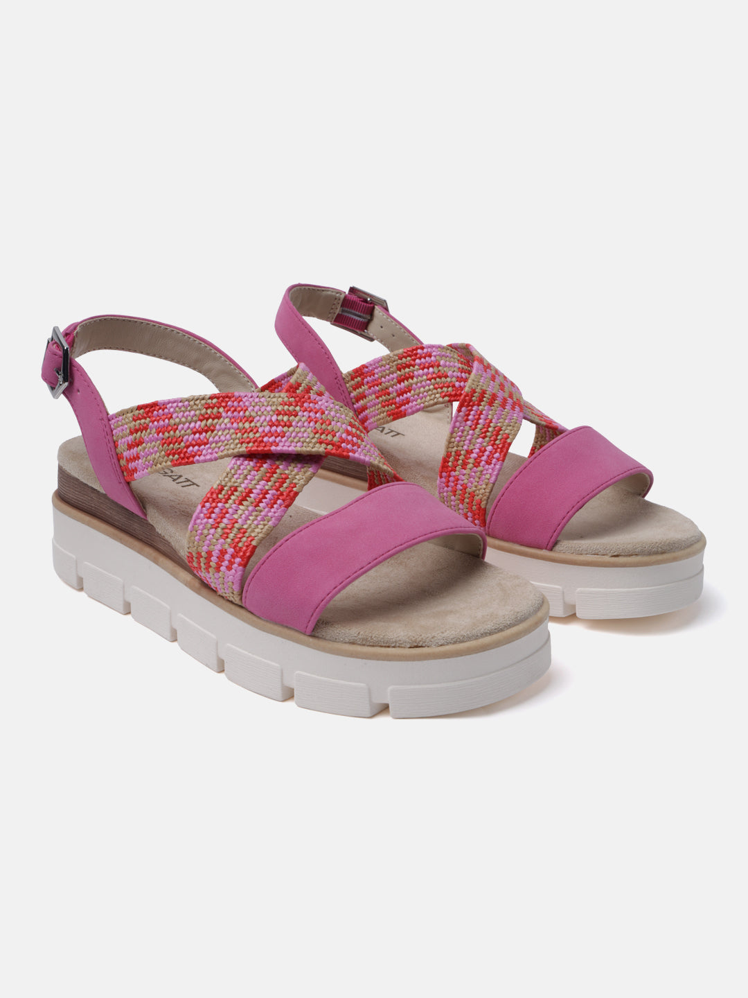 BAGATT Mariella Pink Back Strap Flatform sandals
