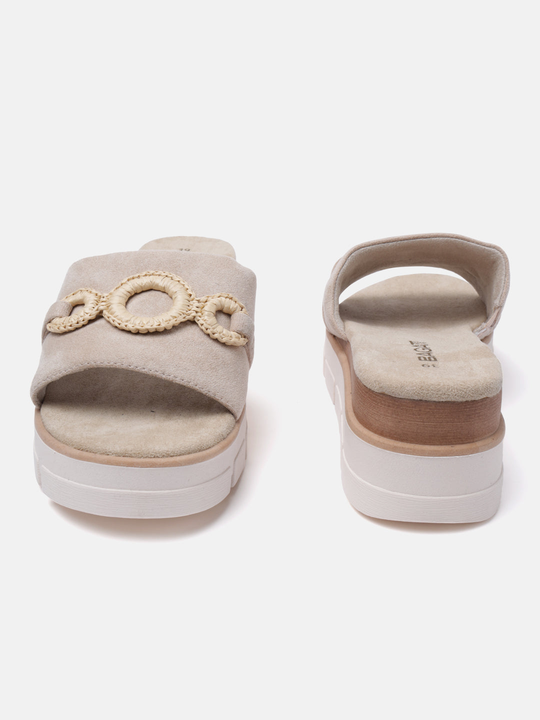BAGATT Mariella Beige Flatform sandals