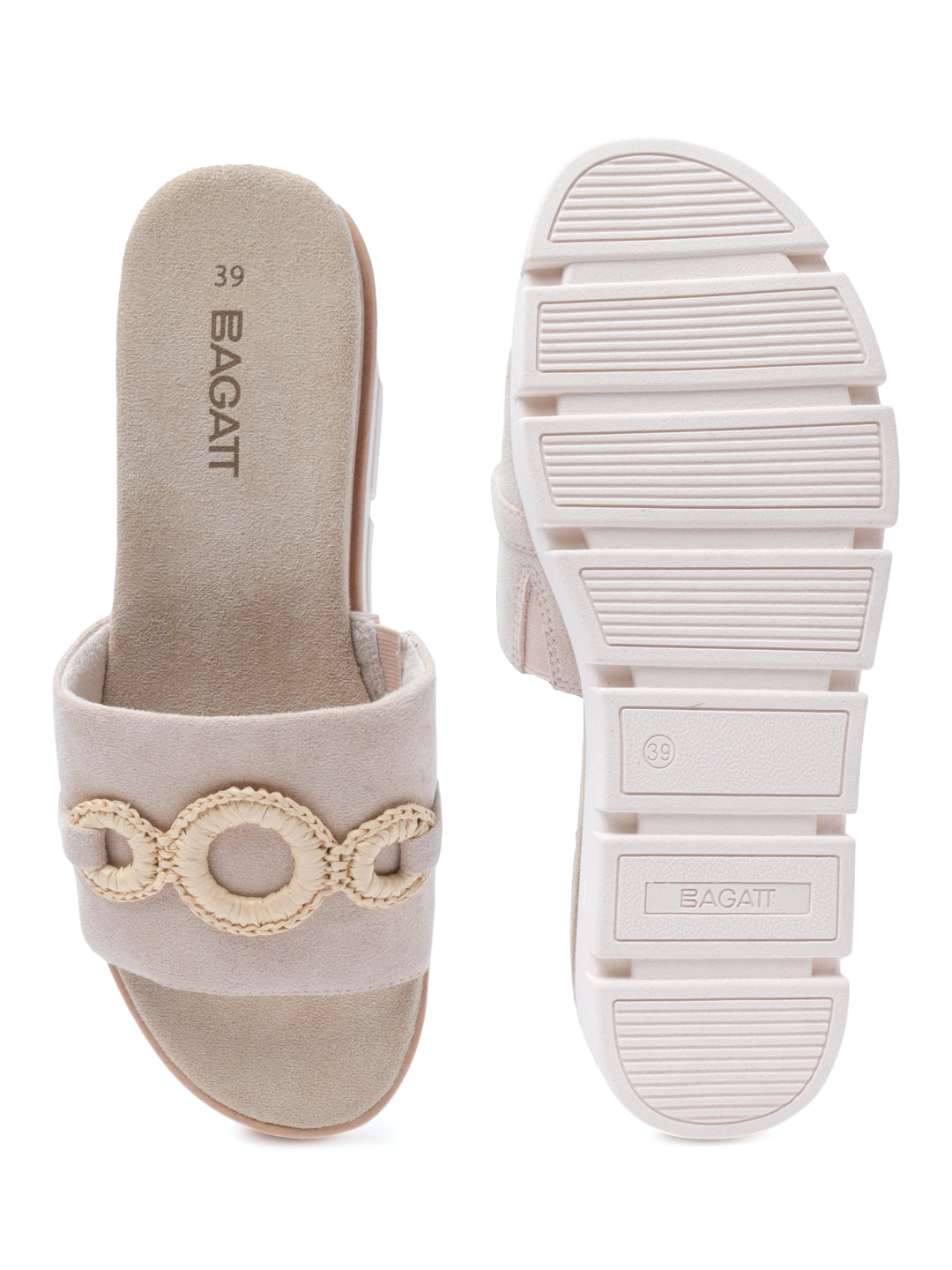 BAGATT Mariella Beige Flatform sandals