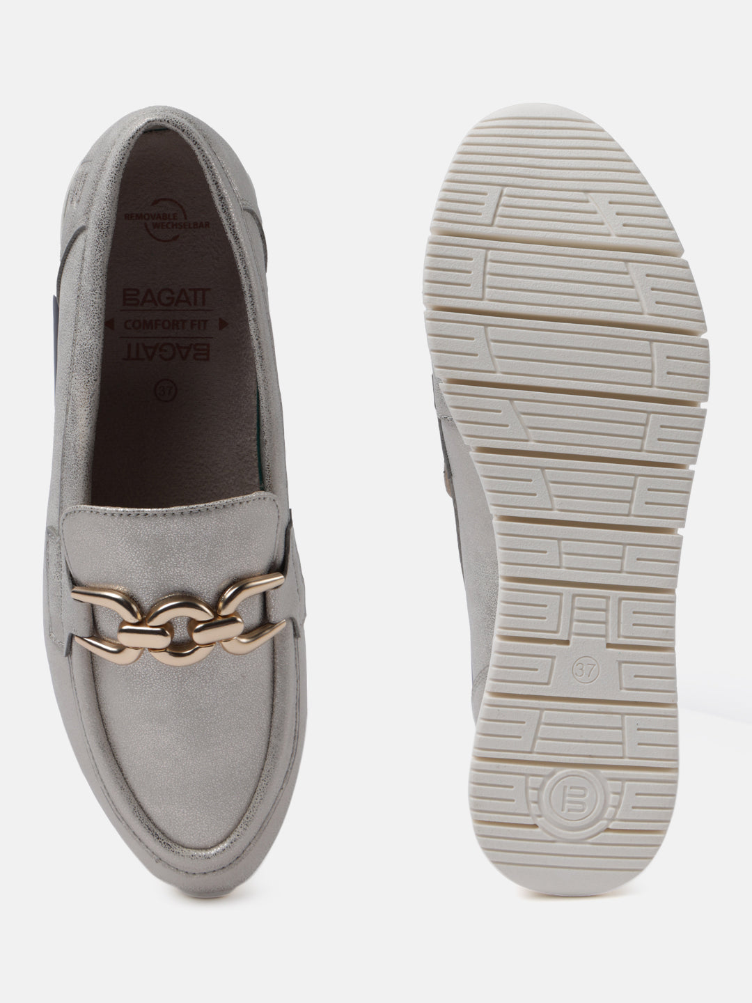 BAGATT Ornella Gold Casuals Slip-Ons