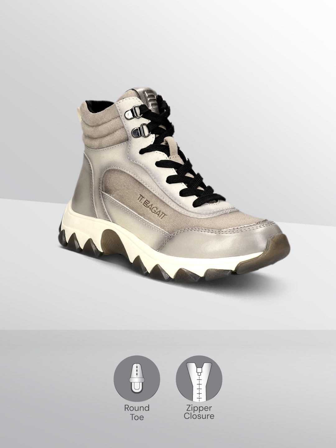 TT.BAGATT Yoko Grey High Top Sneakers