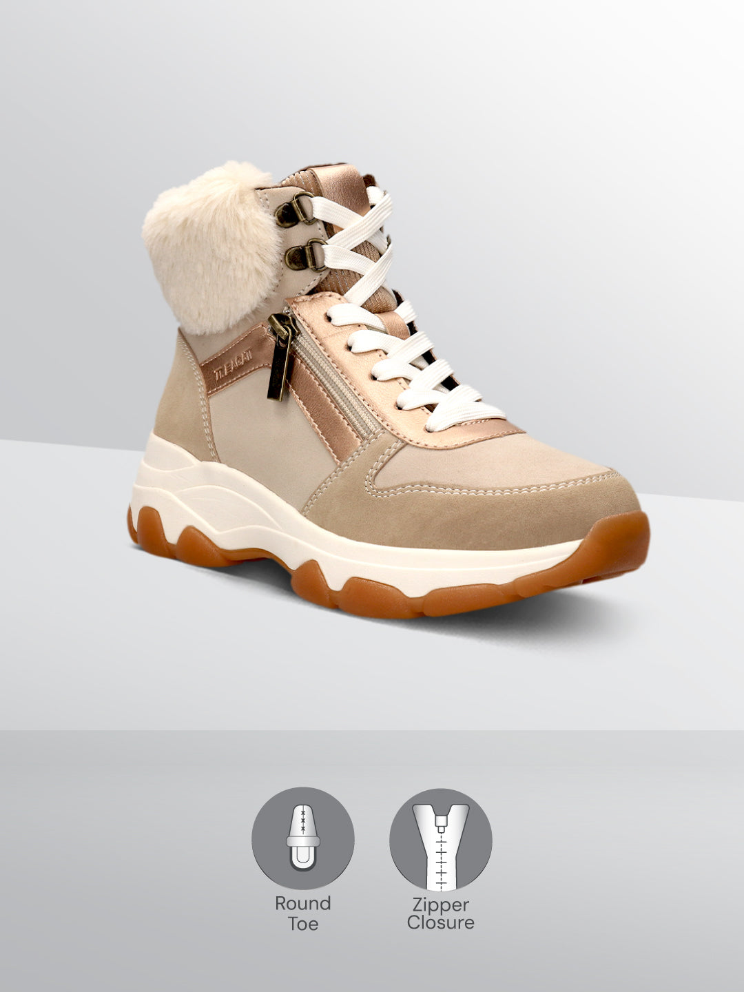 TT.BAGATT Yoko Revo Beige High Top Sneakers