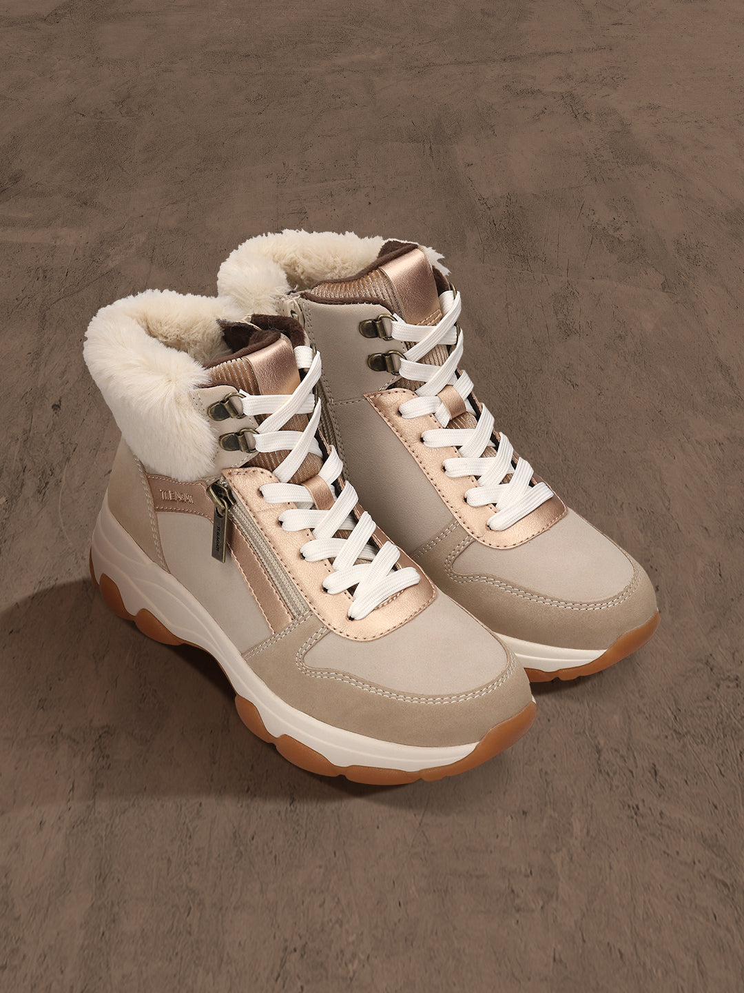 TT.BAGATT Yoko Revo Beige High Top Sneakers