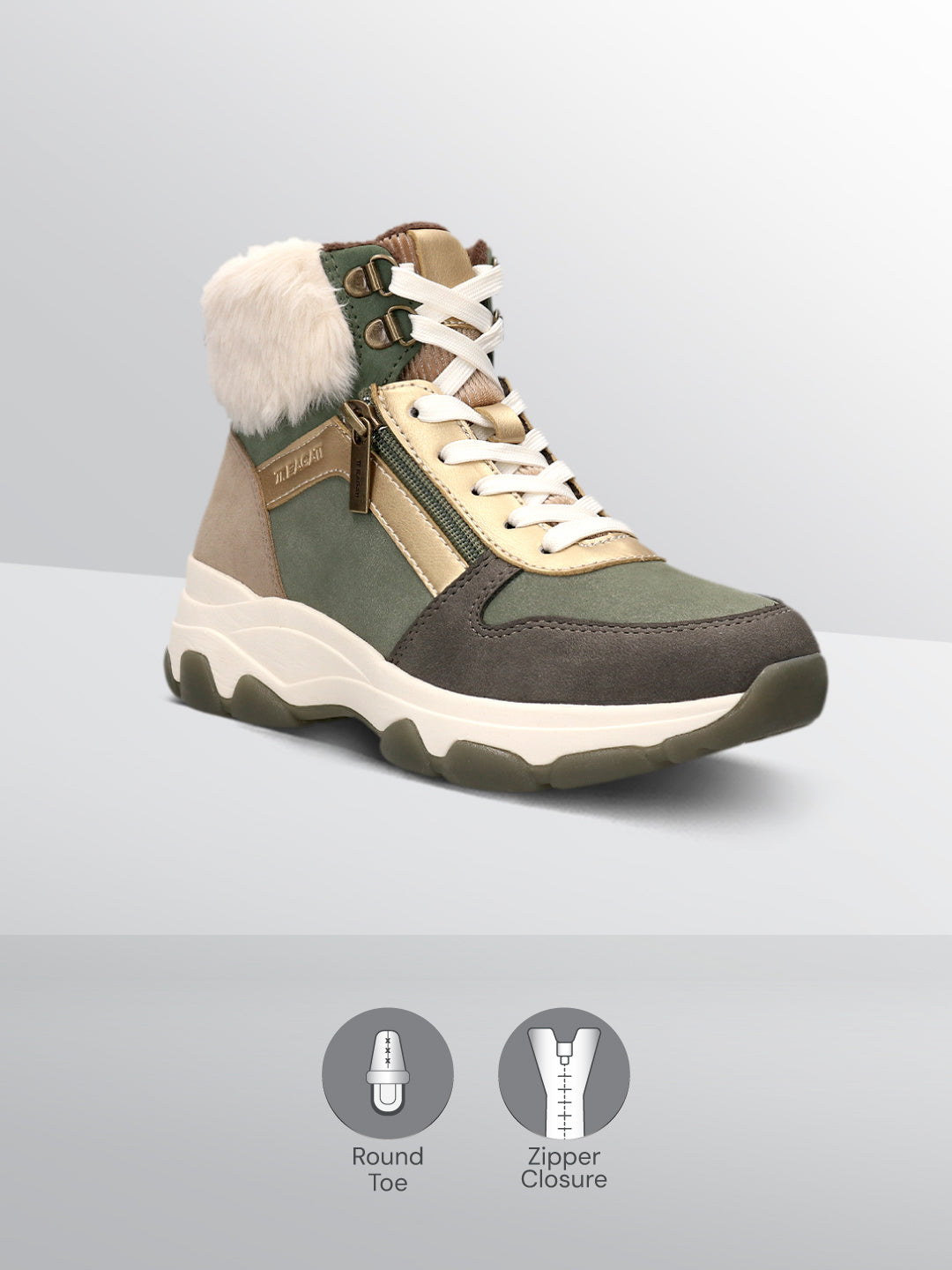 TT.BAGATT Yoko Revo Dark Green High Top Sneakers