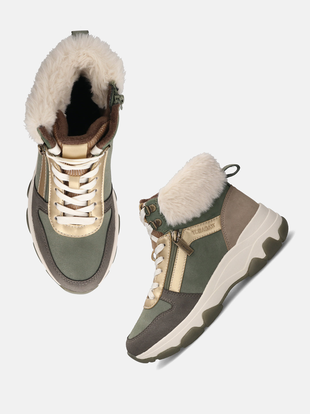 TT.BAGATT Yoko Revo Dark Green High Top Sneakers