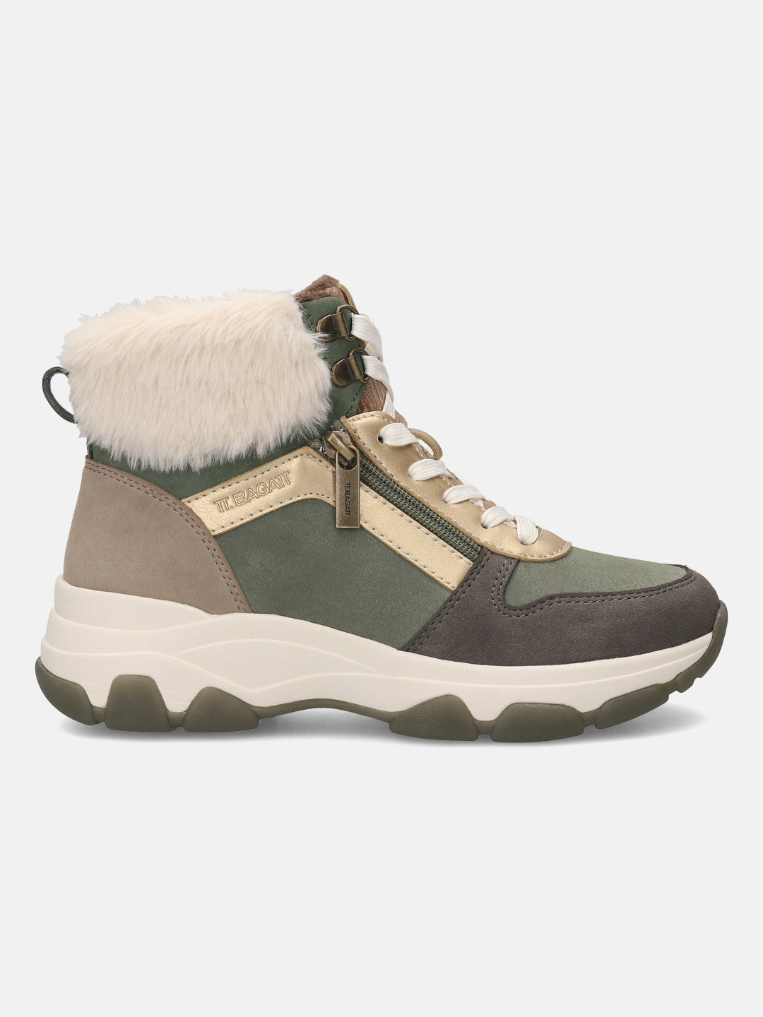 TT.BAGATT Yoko Revo Dark Green High Top Sneakers