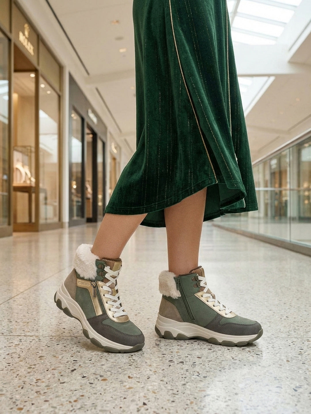 TT.BAGATT Yoko Revo Dark Green High Top Sneakers