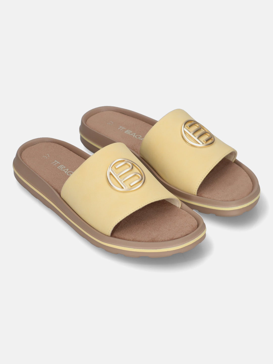TT.BAGATT Betty yellow Flat Sandals
