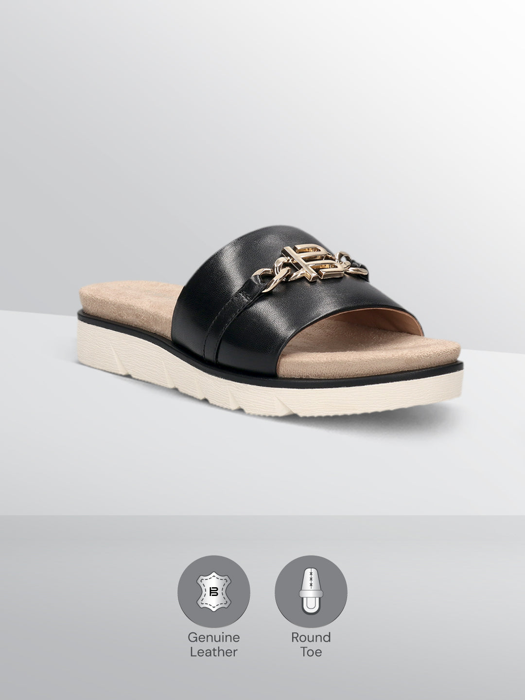 TT.BAGATT Kiko Black Premium Leather Mules