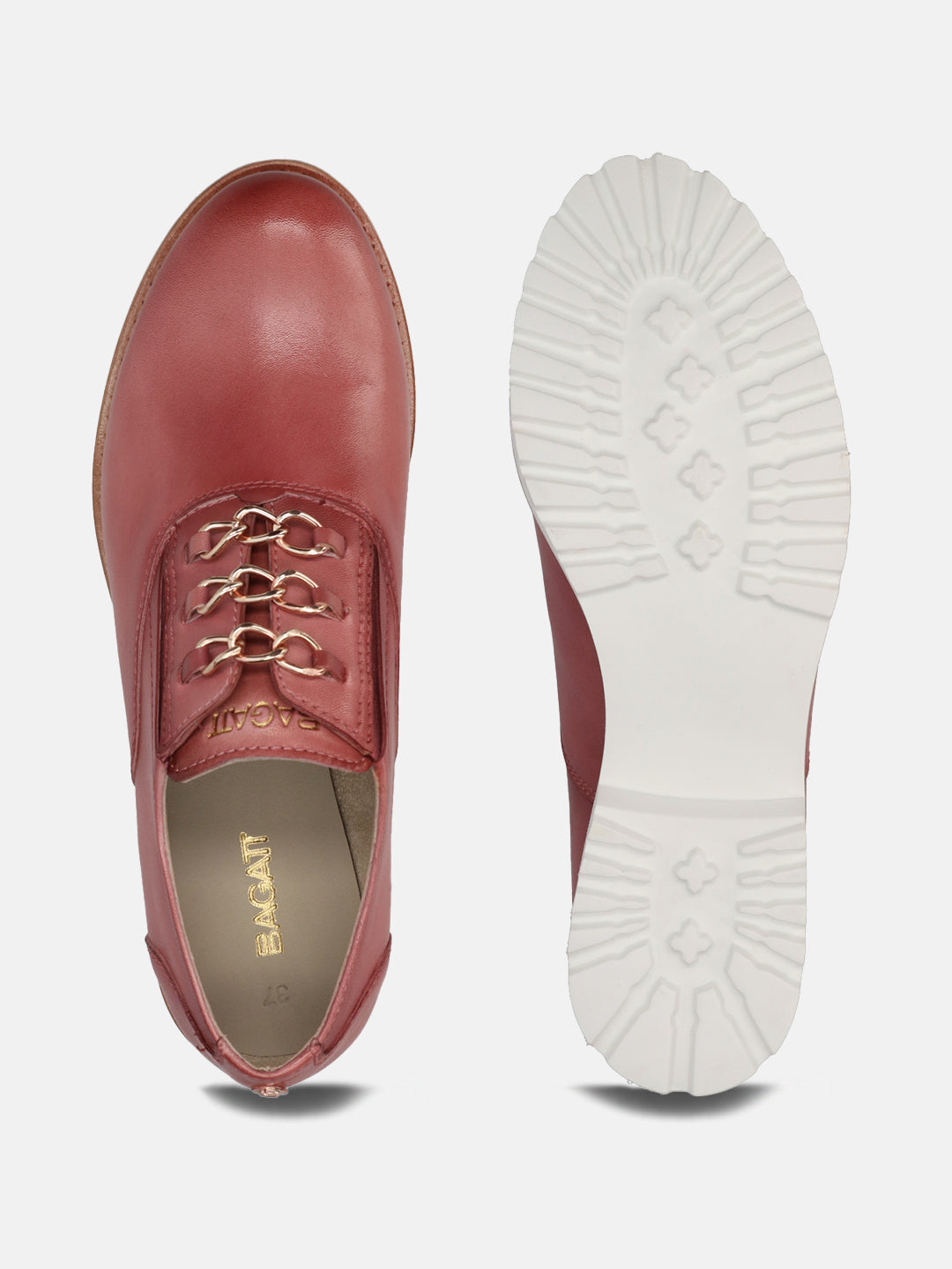BAGATT Enny Pink Premium Leather Formal Slip-ons