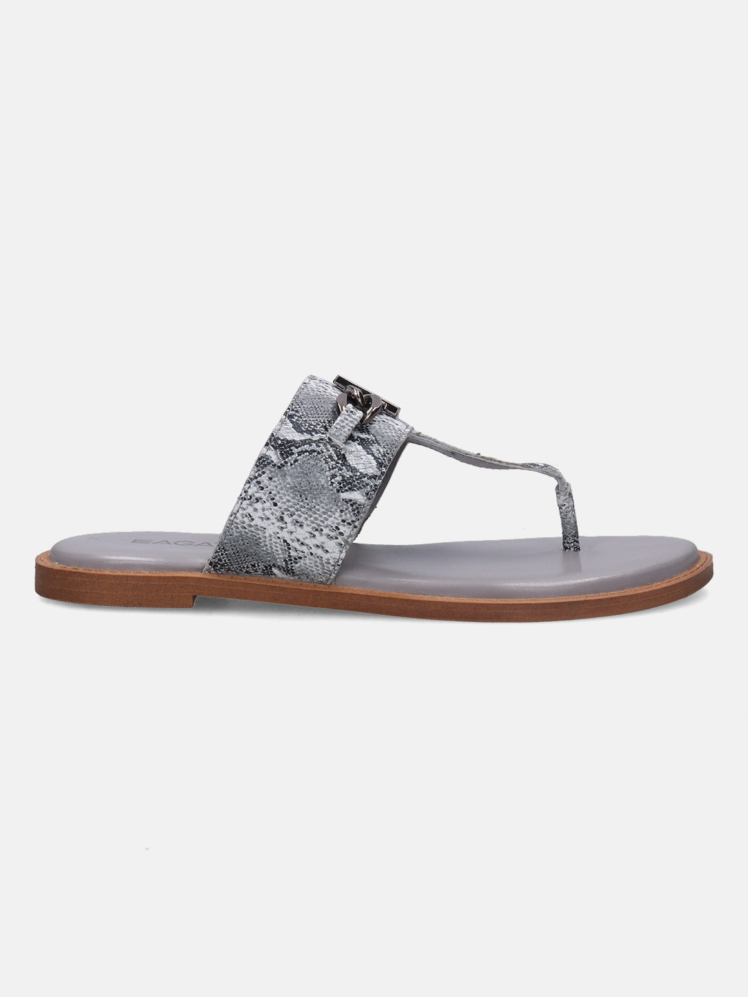BAGATT Goldy Grey Premium Leather Thongs