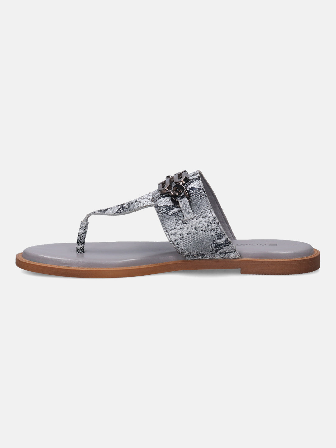 BAGATT Goldy Grey Premium Leather Thongs