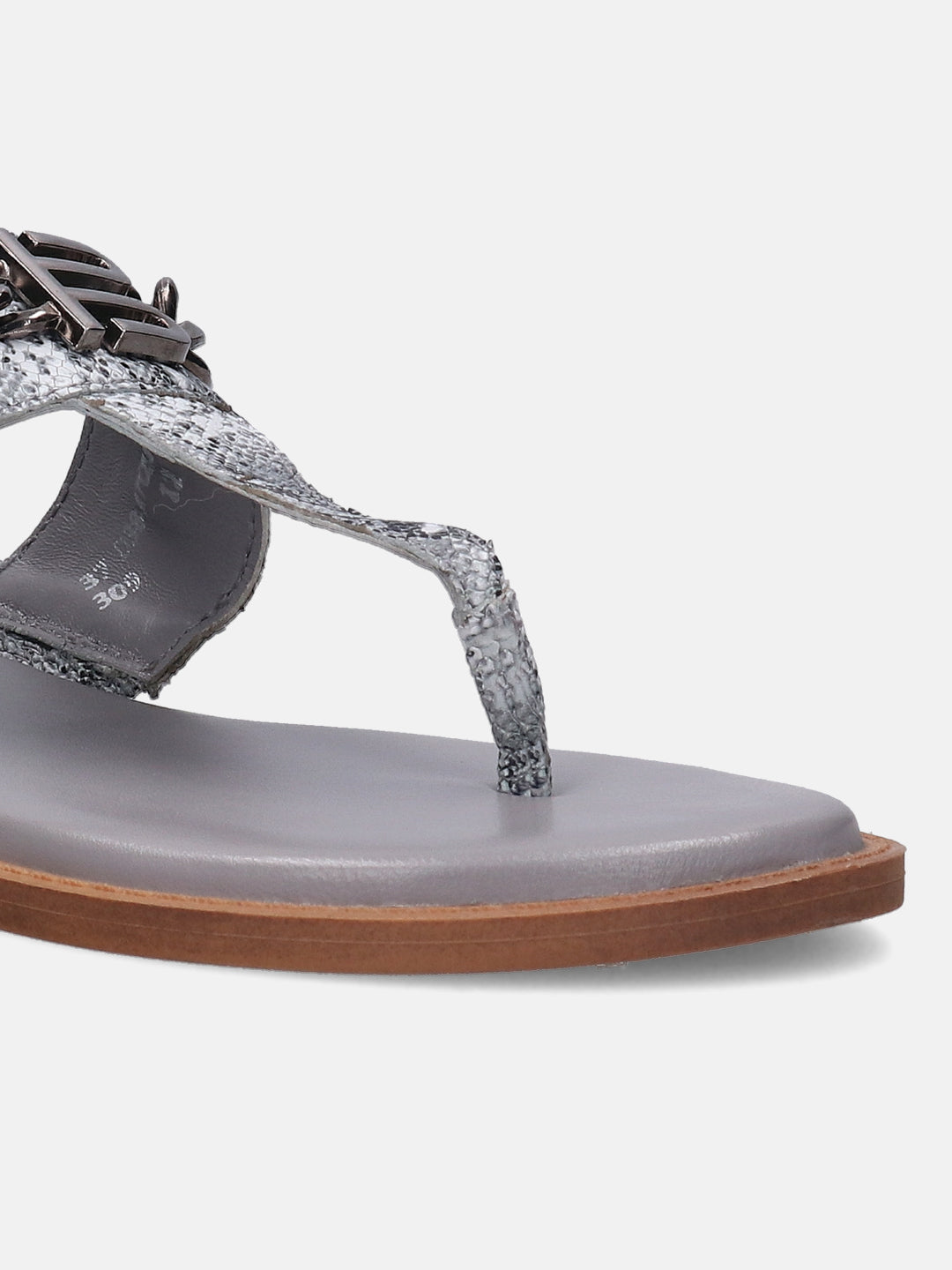 BAGATT Goldy Grey Premium Leather Thongs