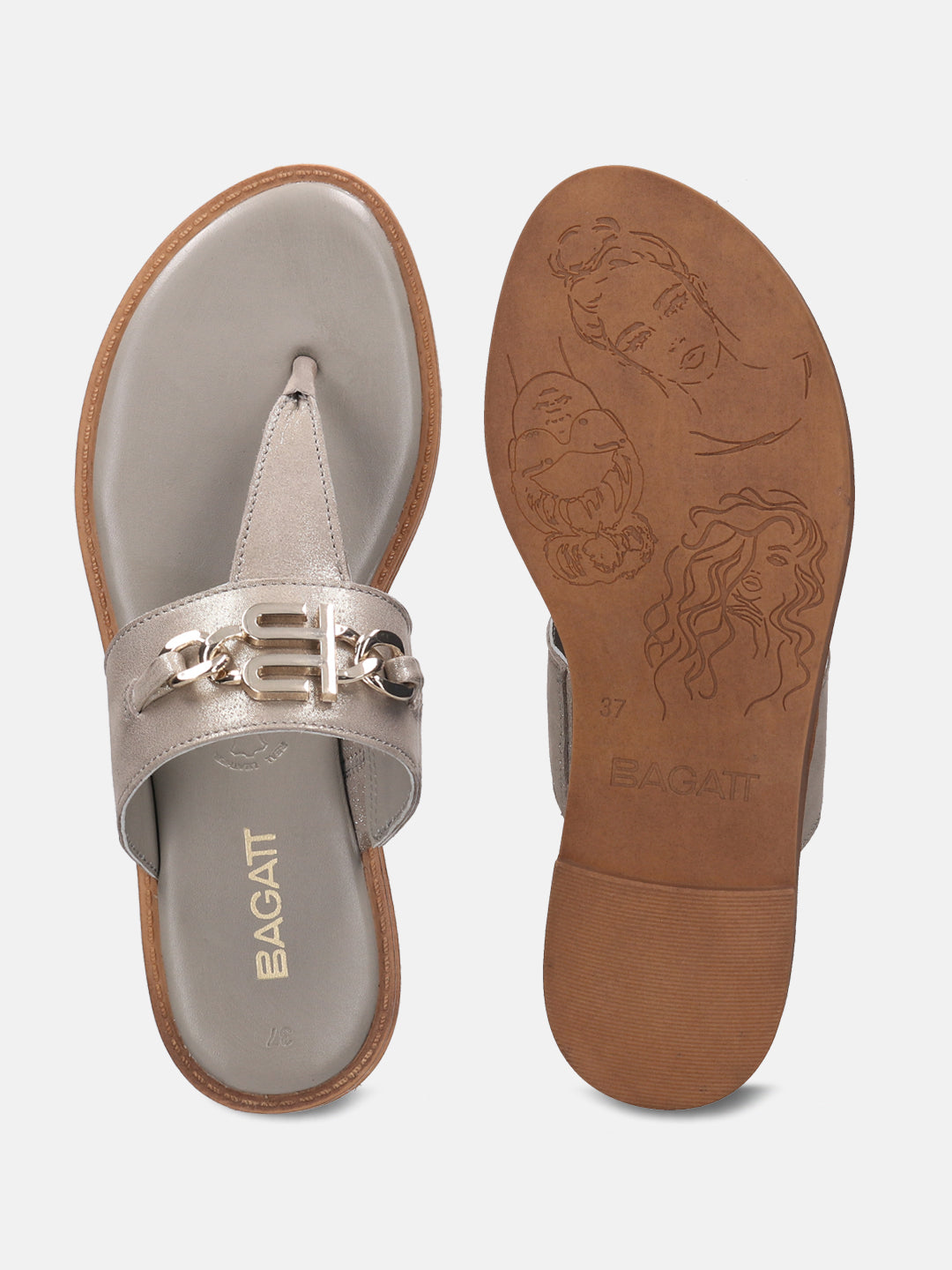 BAGATT  Goldy Metallics Premium Leather Thongs