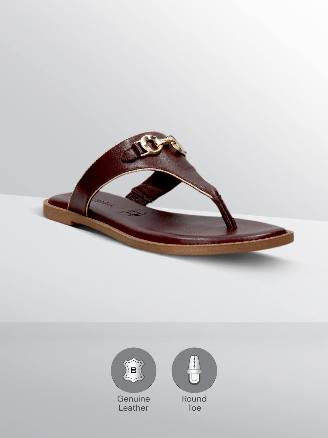 TT.BAGATT Goldy Dark Brown Premium Leather Thongs