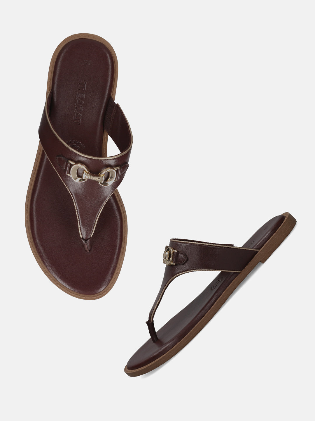 TT.BAGATT Goldy Dark Brown Premium Leather Thongs