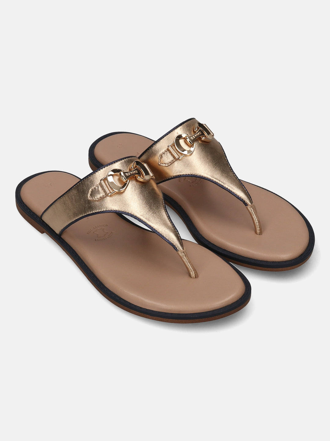 TT.BAGATT Goldy Gold Premium Leather Thongs