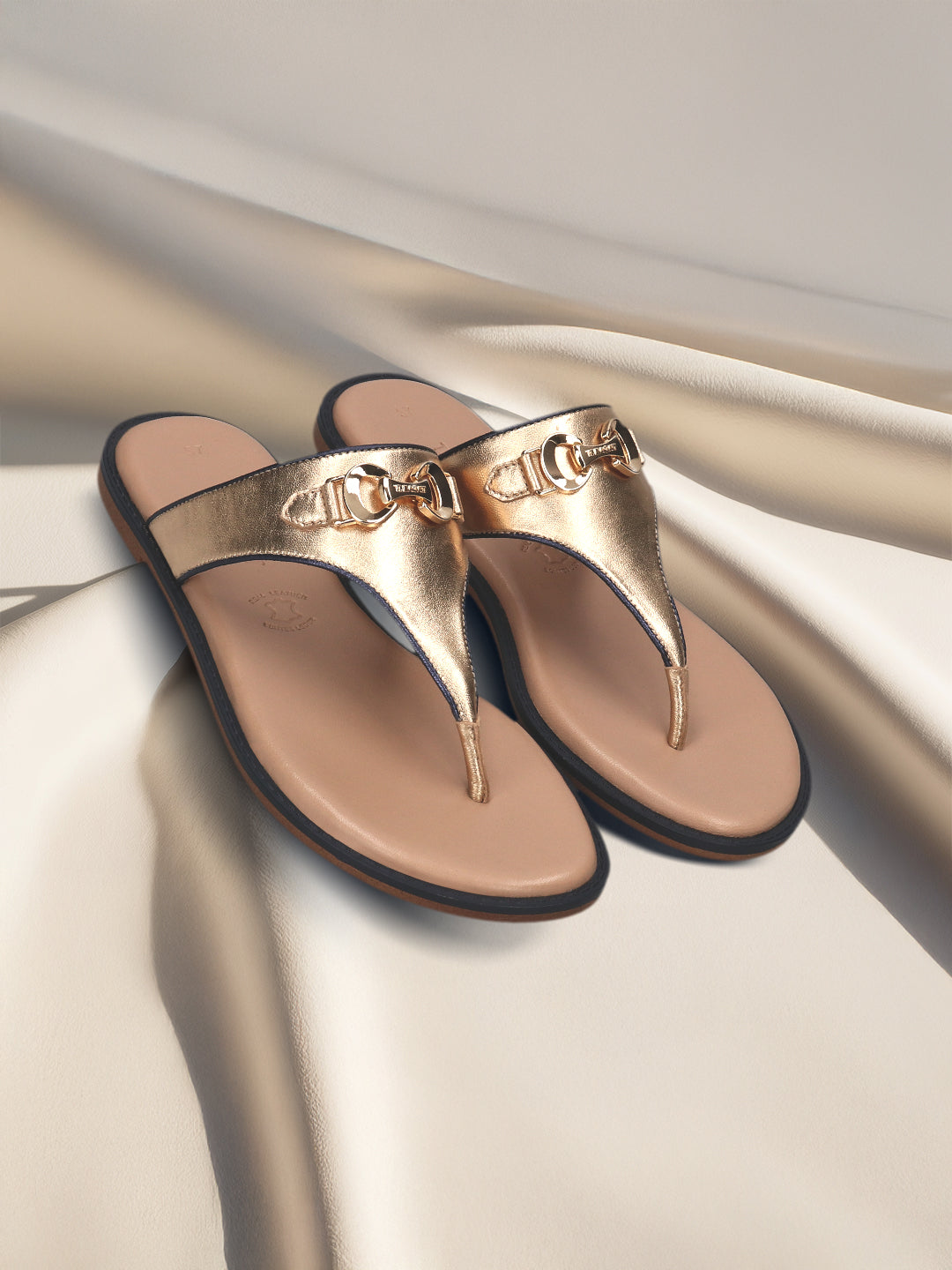 TT.BAGATT Goldy Gold Premium Leather Thongs