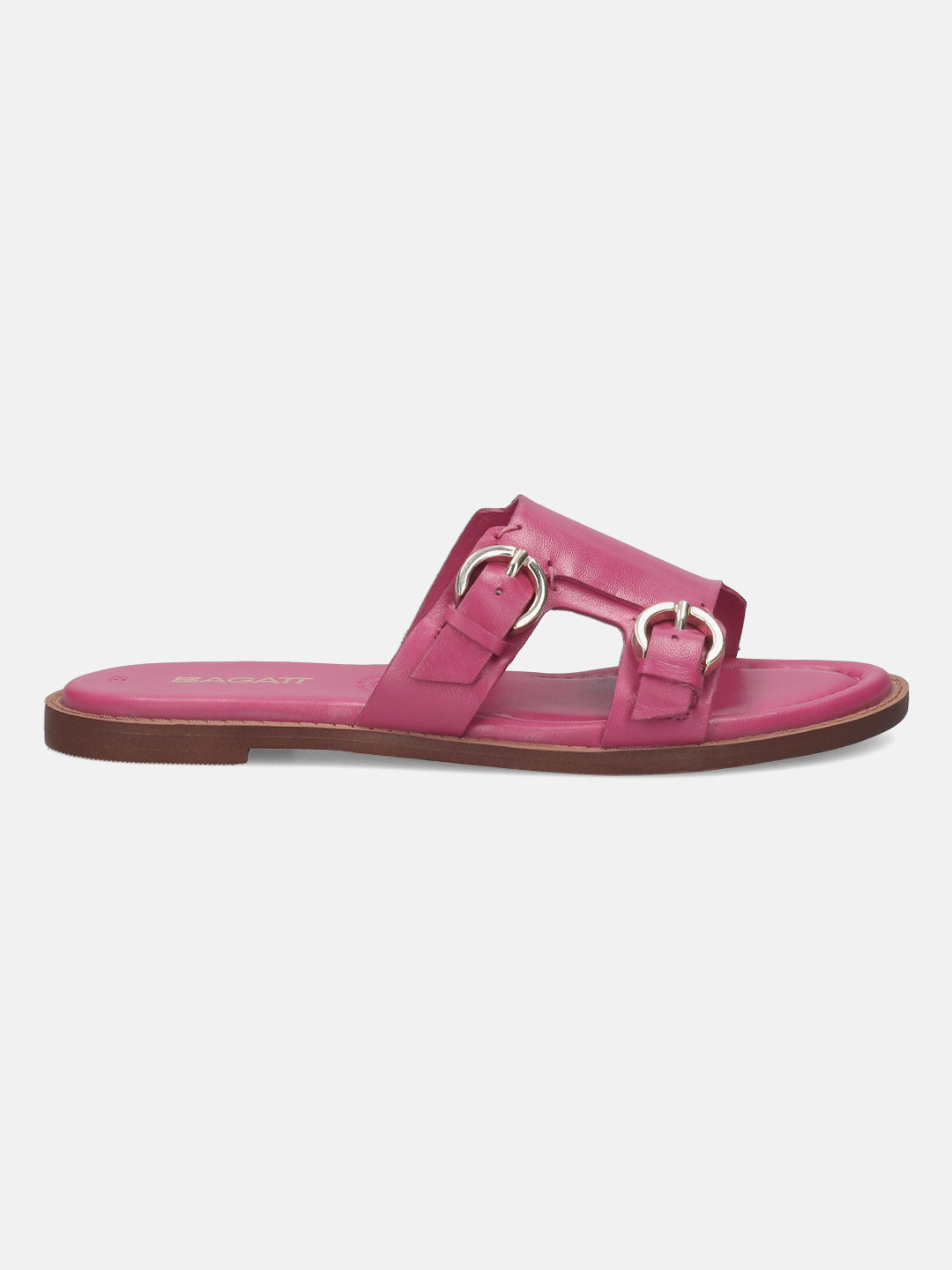 BAGATT Goldy Pink Premium Leather Flat sandals