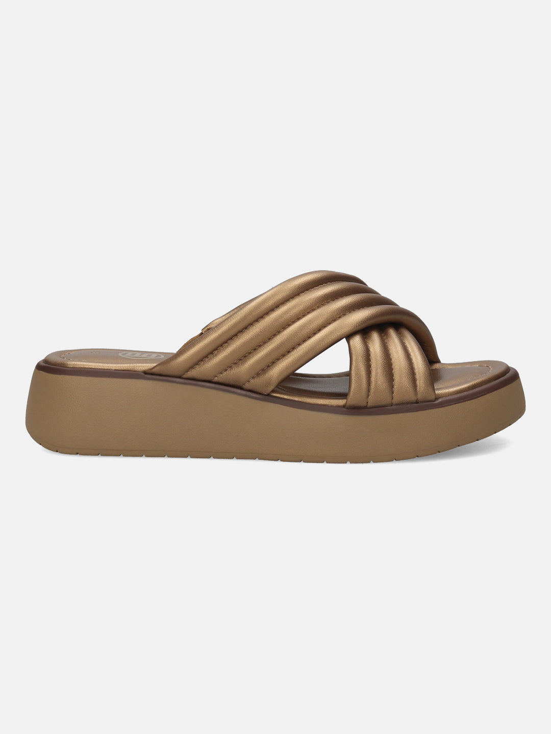 BAGATT Kya Metallics Premium Leather Flatform sandals